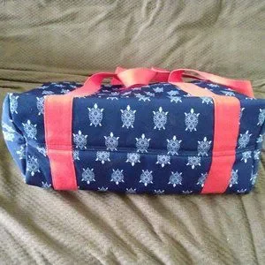 ❤️VERA BRADLEY  SEA TURTLES PATTERN  Cooler Tote Shopper Bag Purse - Retired Vera Bradley Insulated Tote Bag Large Cooler Nautical Turtle  main image 3